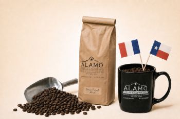 Texas French Roast Coffee from Alamo Pecan & Coffee in San Saba, TX